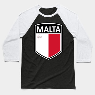 Flag Shield - Malta Baseball T-Shirt